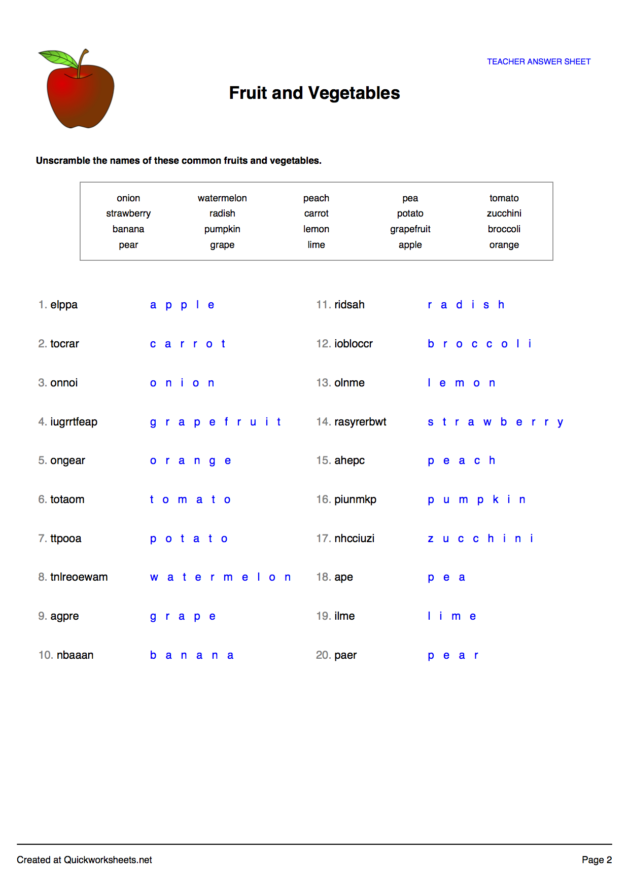Spelling Words Worksheet Generator