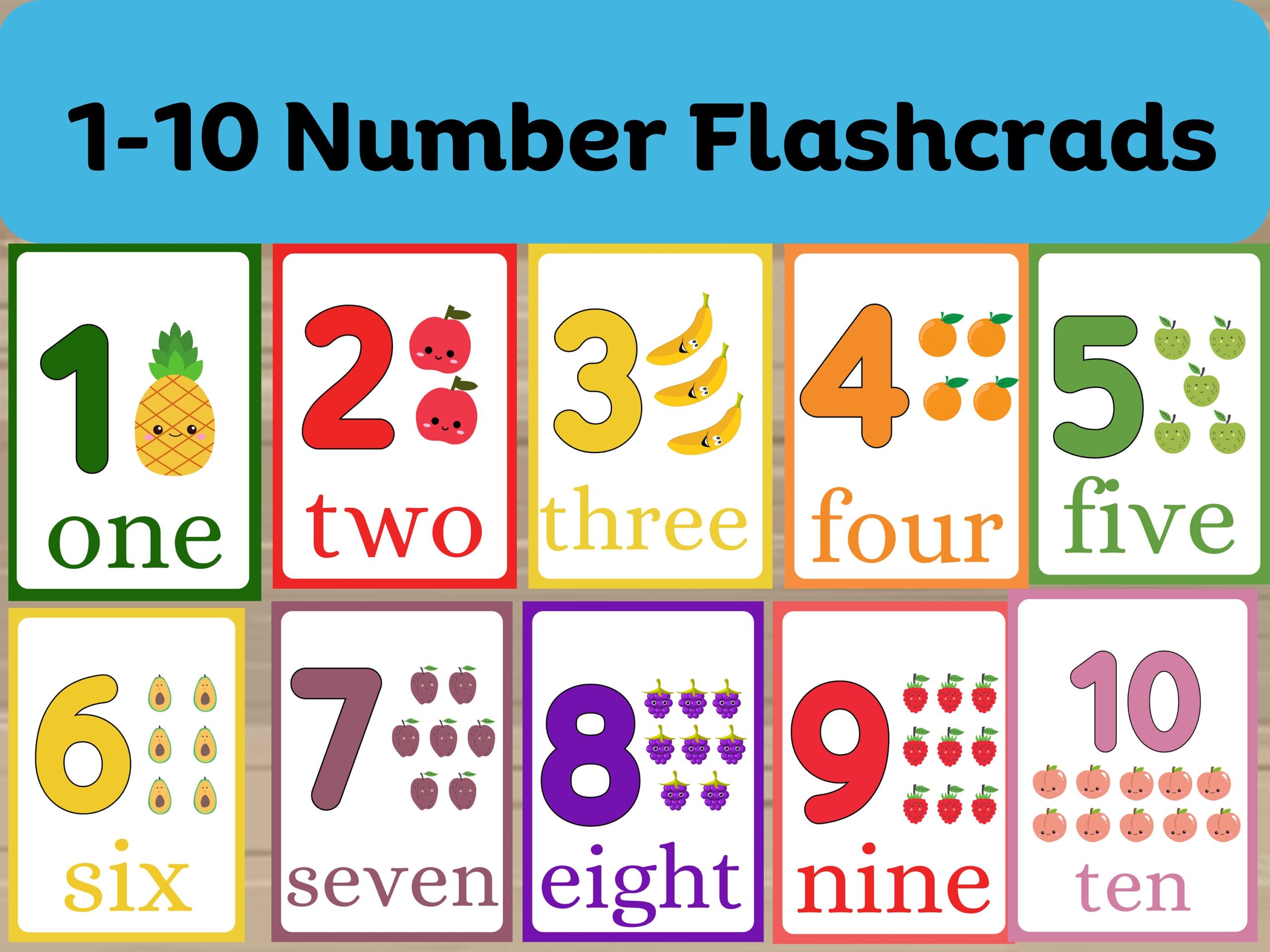 Number Flashcards 1 10