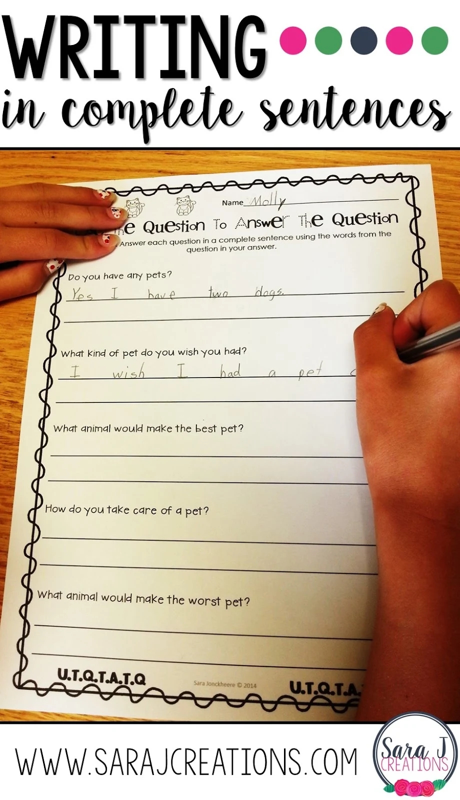 Answer The Questions Write Complete Sentences