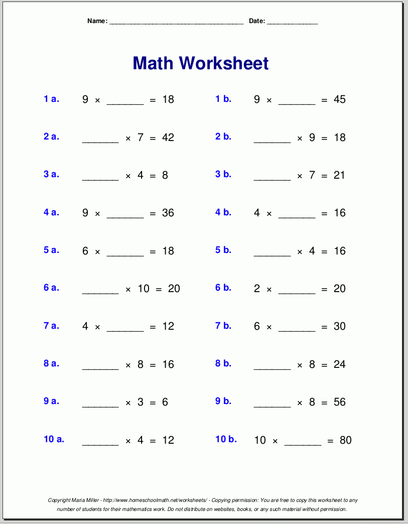 free printable worksheets for 4th grade