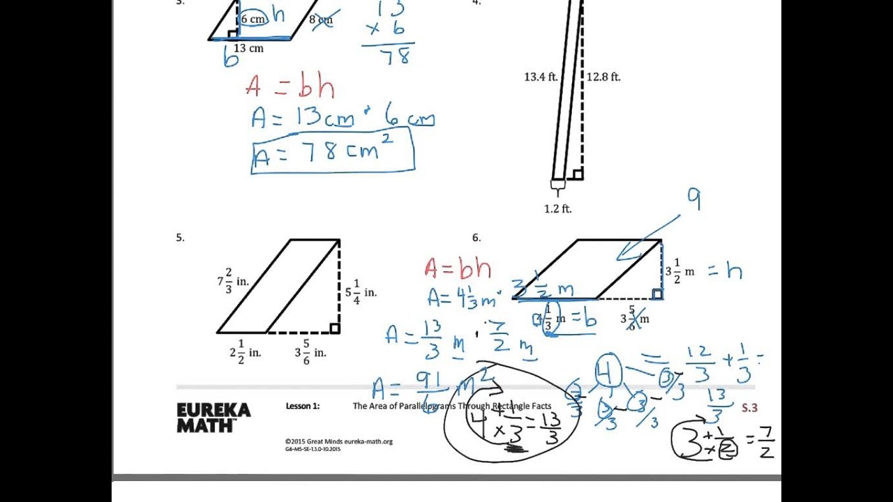 Grade 6 Module 5 Lesson 1 Problem Set YouTube