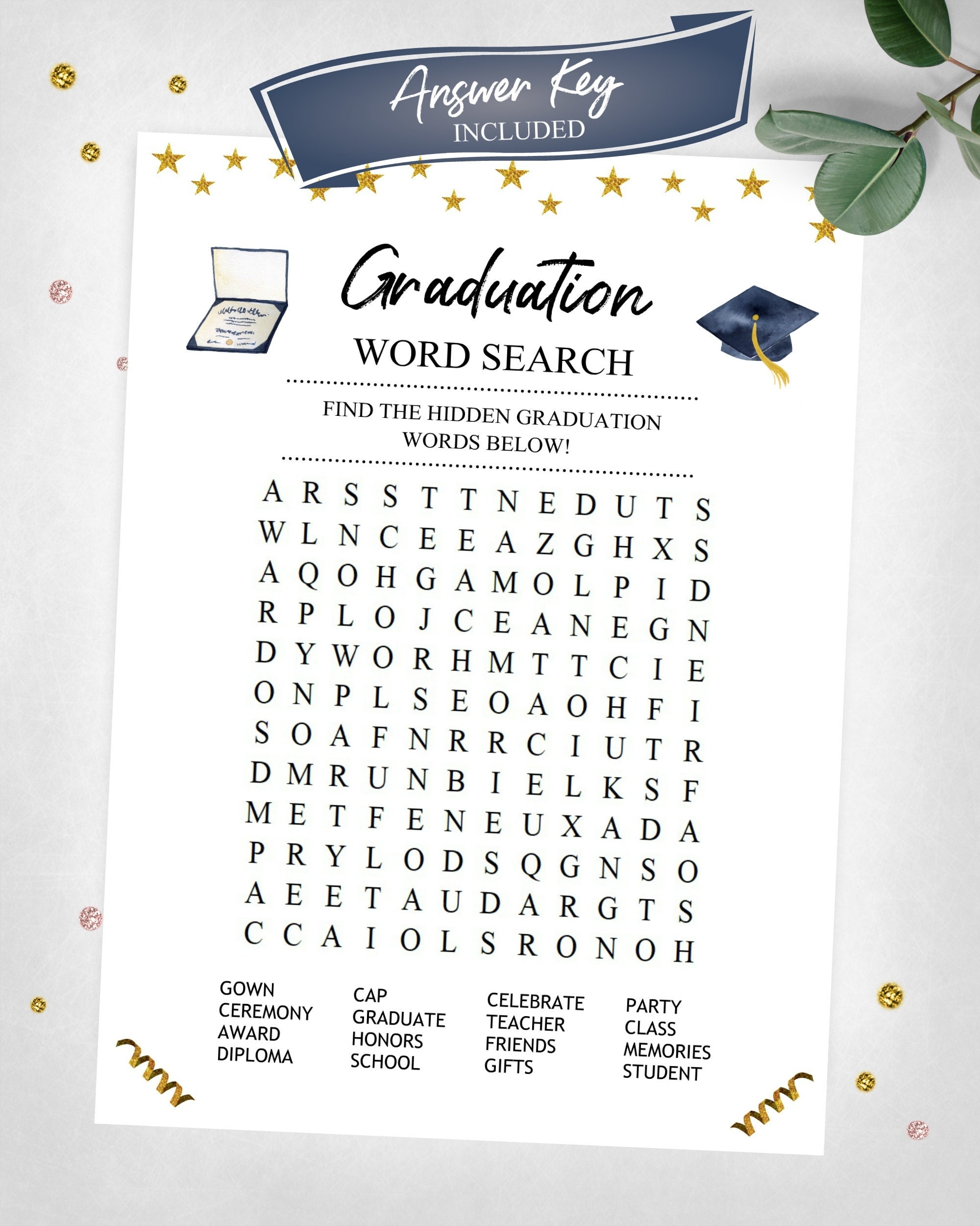 Graduation Word Search Graduation Party Game At Home Game Instant Digital Download Printable Game Etsy Graduation Word Search Graduation Party Game At Home Game Instant Digital Download Printable Game Etsy