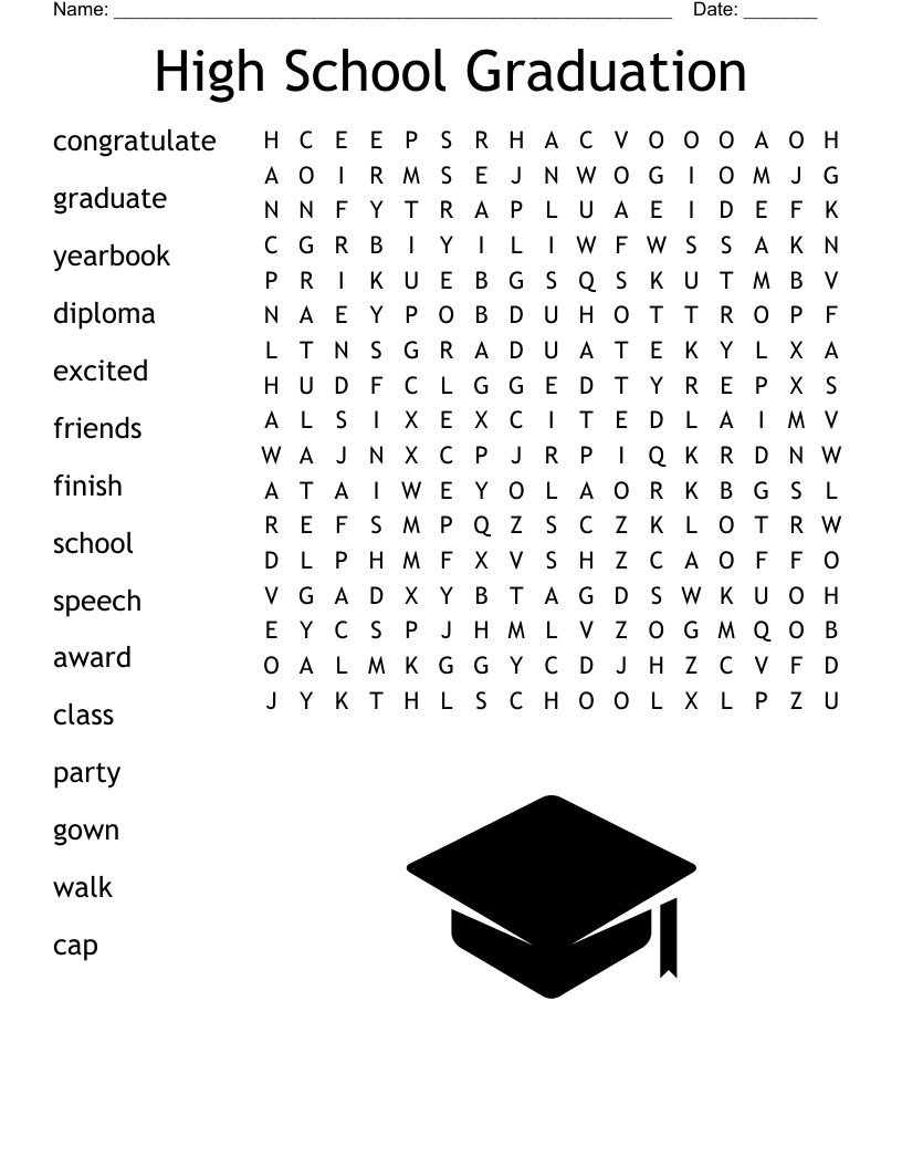 Graduation Word Search WordMint Graduation Word Search WordMint