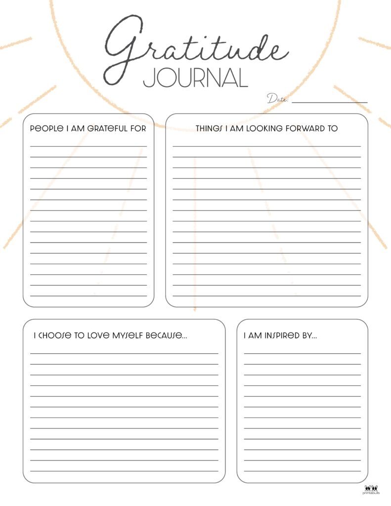 Gratitude Journal Templates 18 FREE Printables Printabulls Gratitude Journal Templates 18 FREE Printables Printabulls