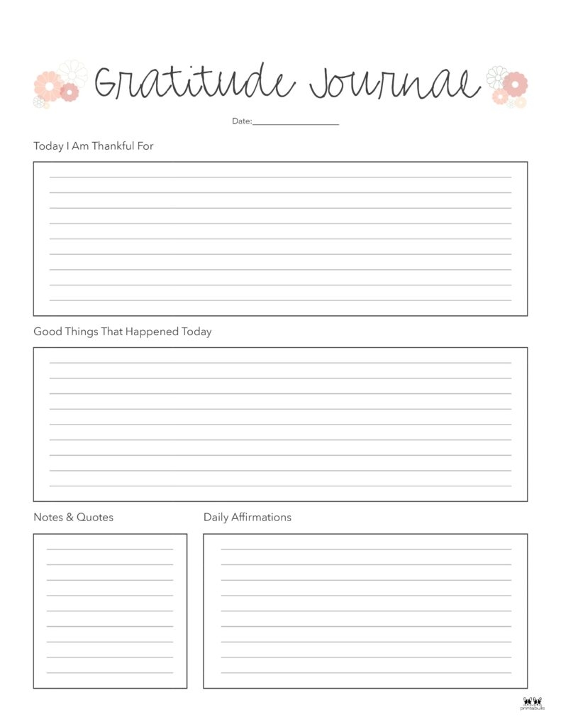 Gratitude Journal Templates 18 FREE Printables Printabulls Gratitude Journal Templates 18 FREE Printables Printabulls
