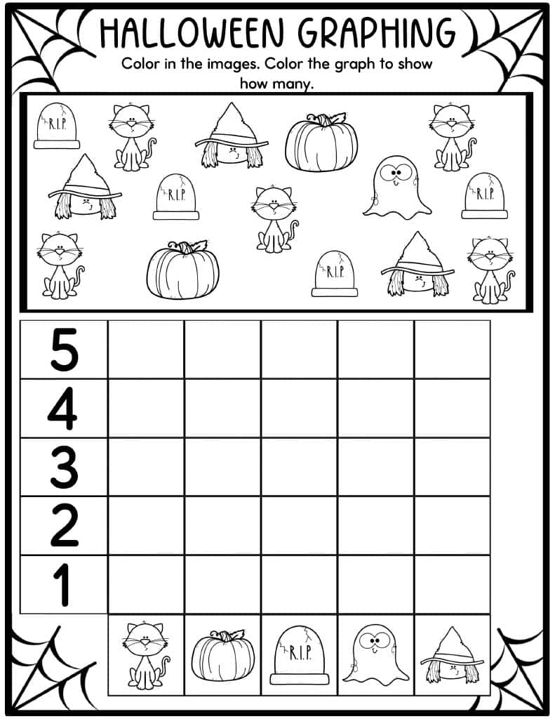 Halloween Graphing Worksheets Kids Activity Zone