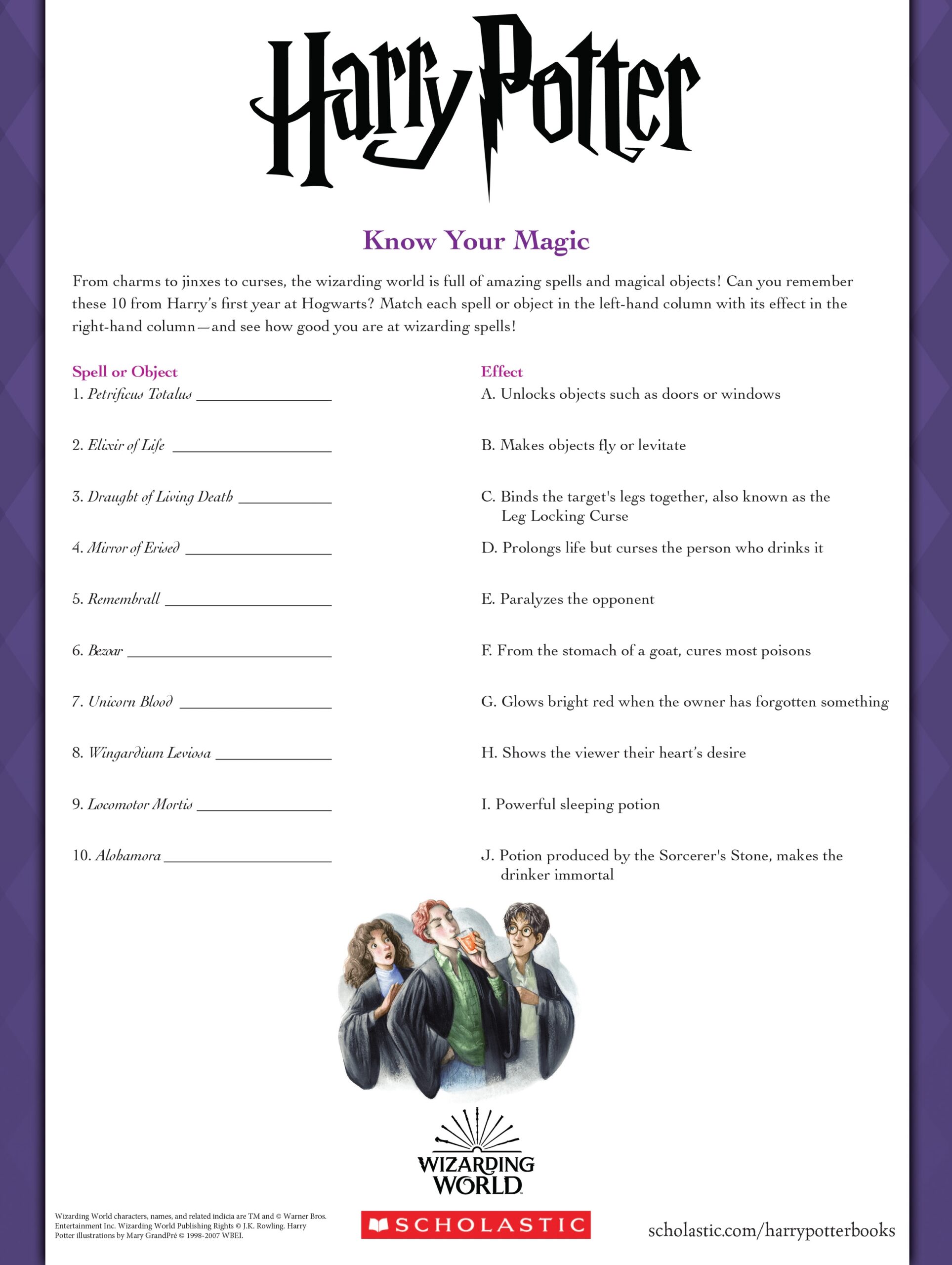 Harry Potter Harry Potter Activity Sheets Harry Potter Harry Potter Activity Sheets
