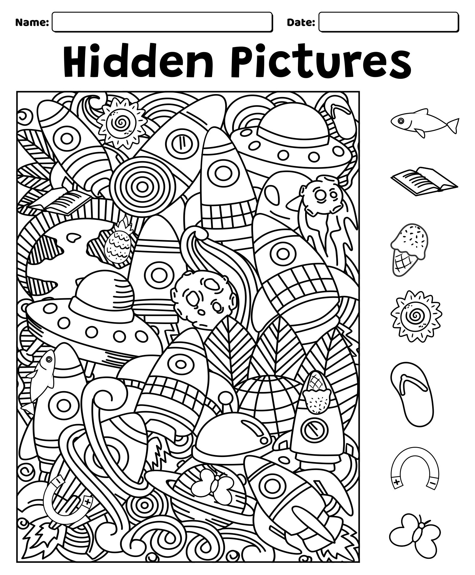 pdf free printable hidden pictures worksheets
