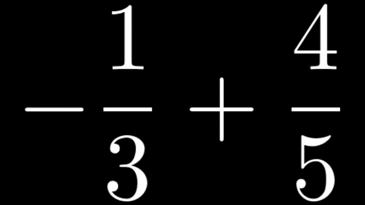 How To Add Negative Fractions