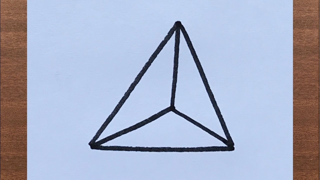How To Draw A 3D Triangle Triangular Pyramid Tetrahedron Tetrahedra Easy YouTube How To Draw A 3D Triangle Triangular Pyramid Tetrahedron Tetrahedra Easy YouTube