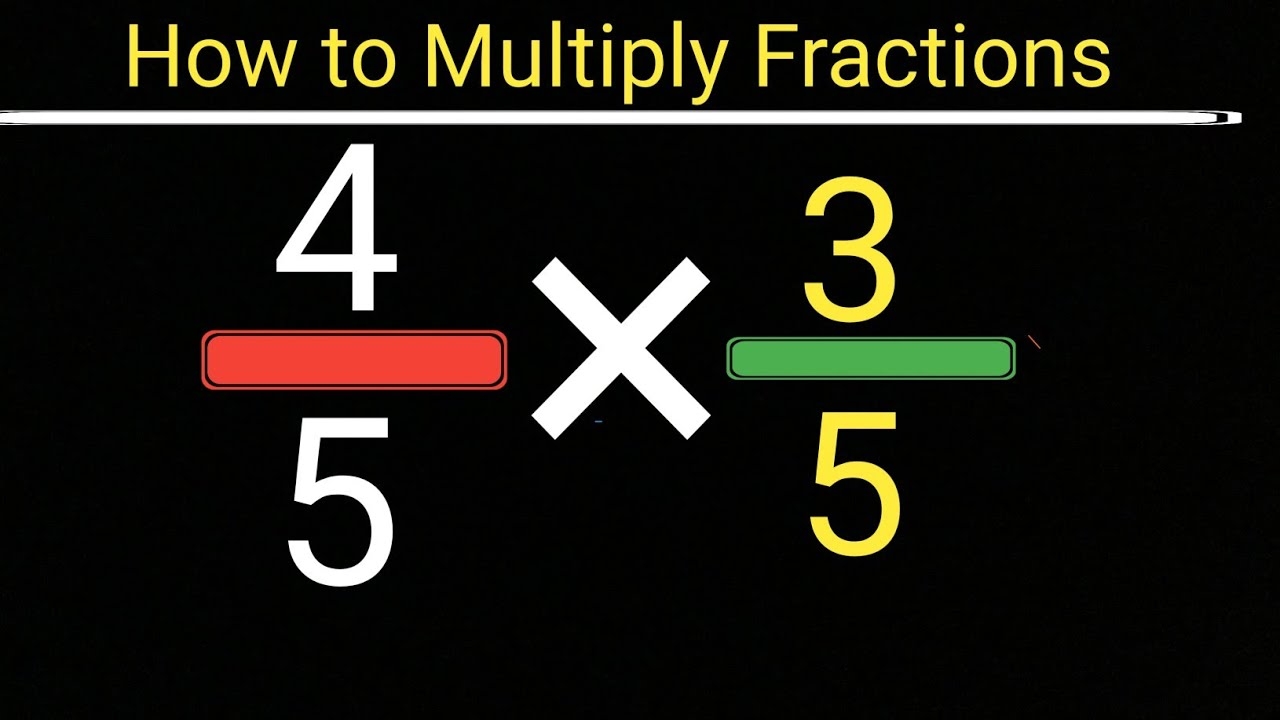 How To Multiply Fractions 4 5 3 5 In Simplest Form Multiplying Fractions YouTube