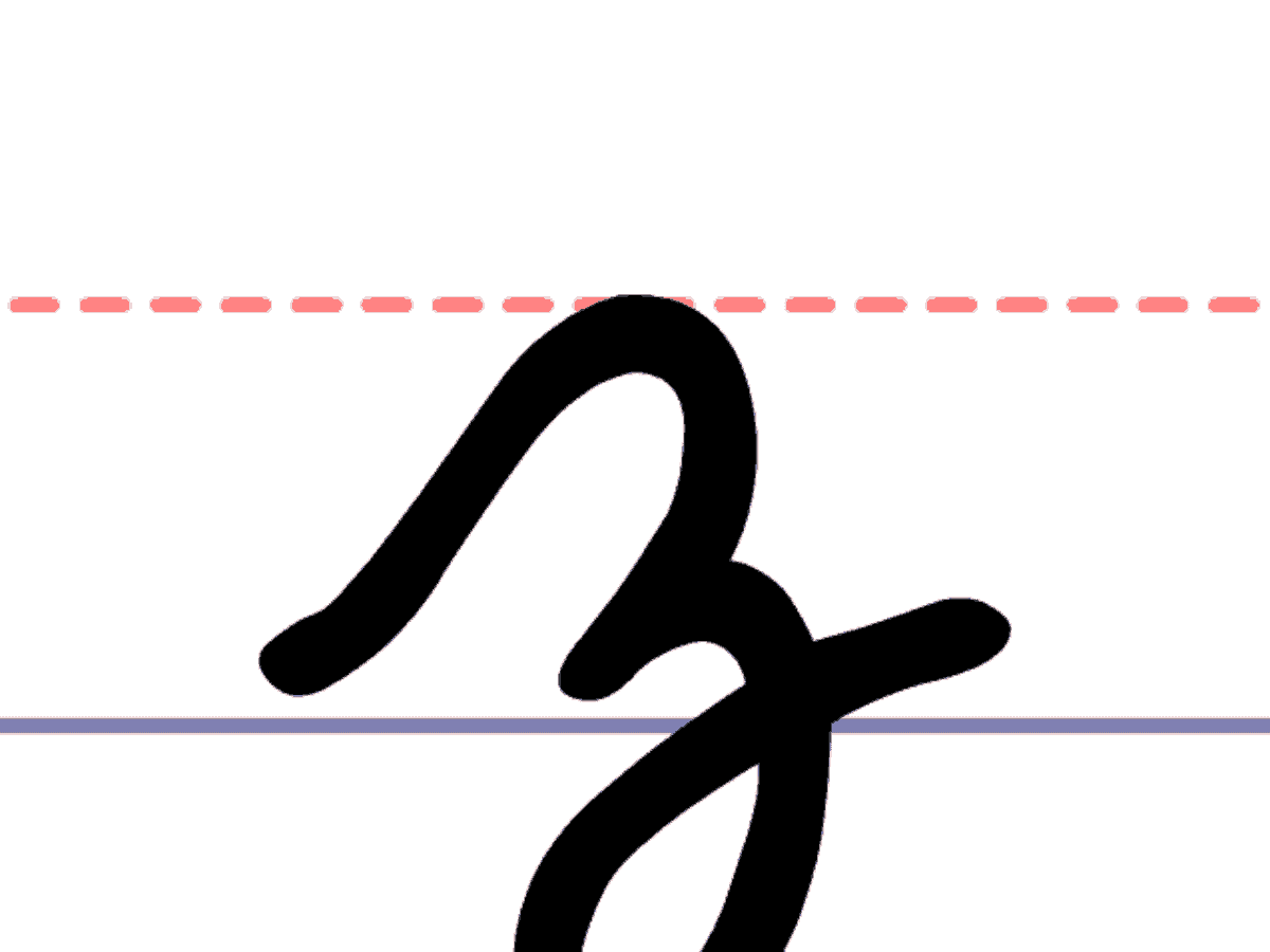 Lower Case Z Cursive