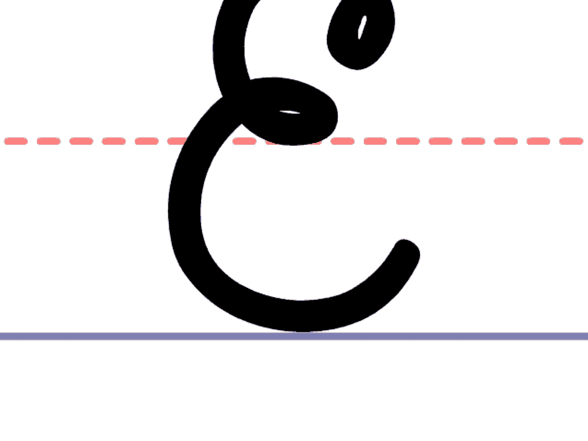 How To Write A Cursive Uppercase E