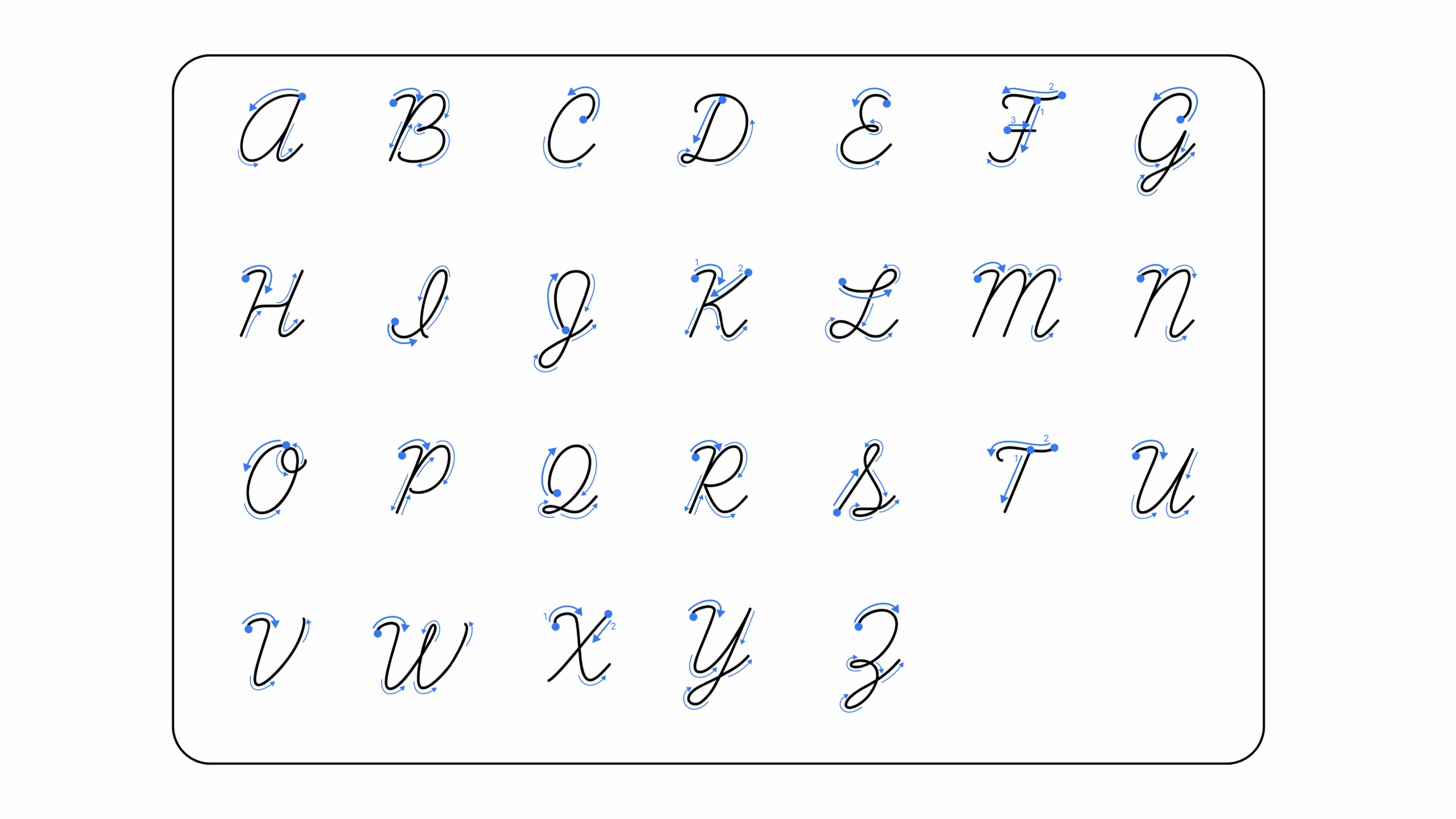 Upper Case A In Cursive