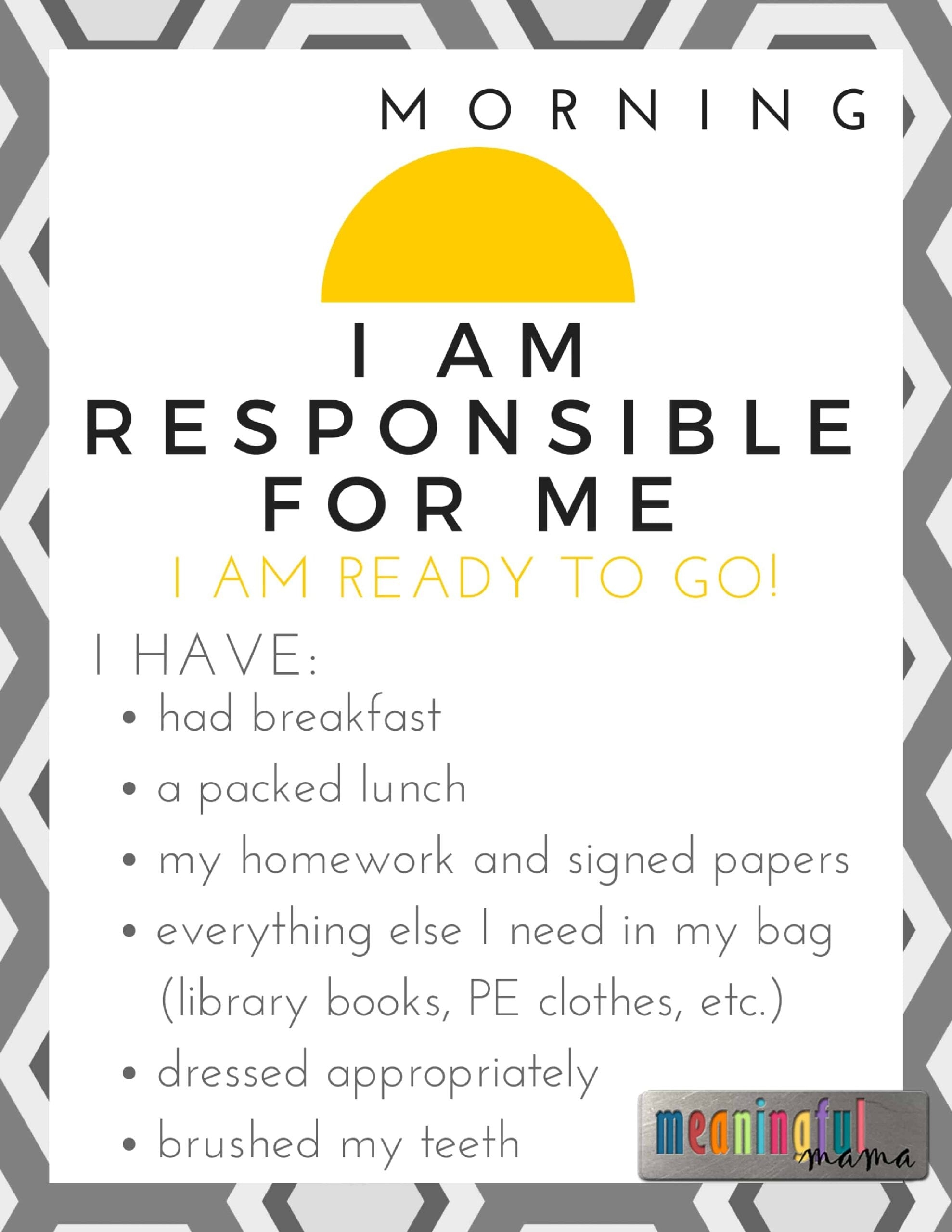 Free Printable Responsibility Worksheets Pdf