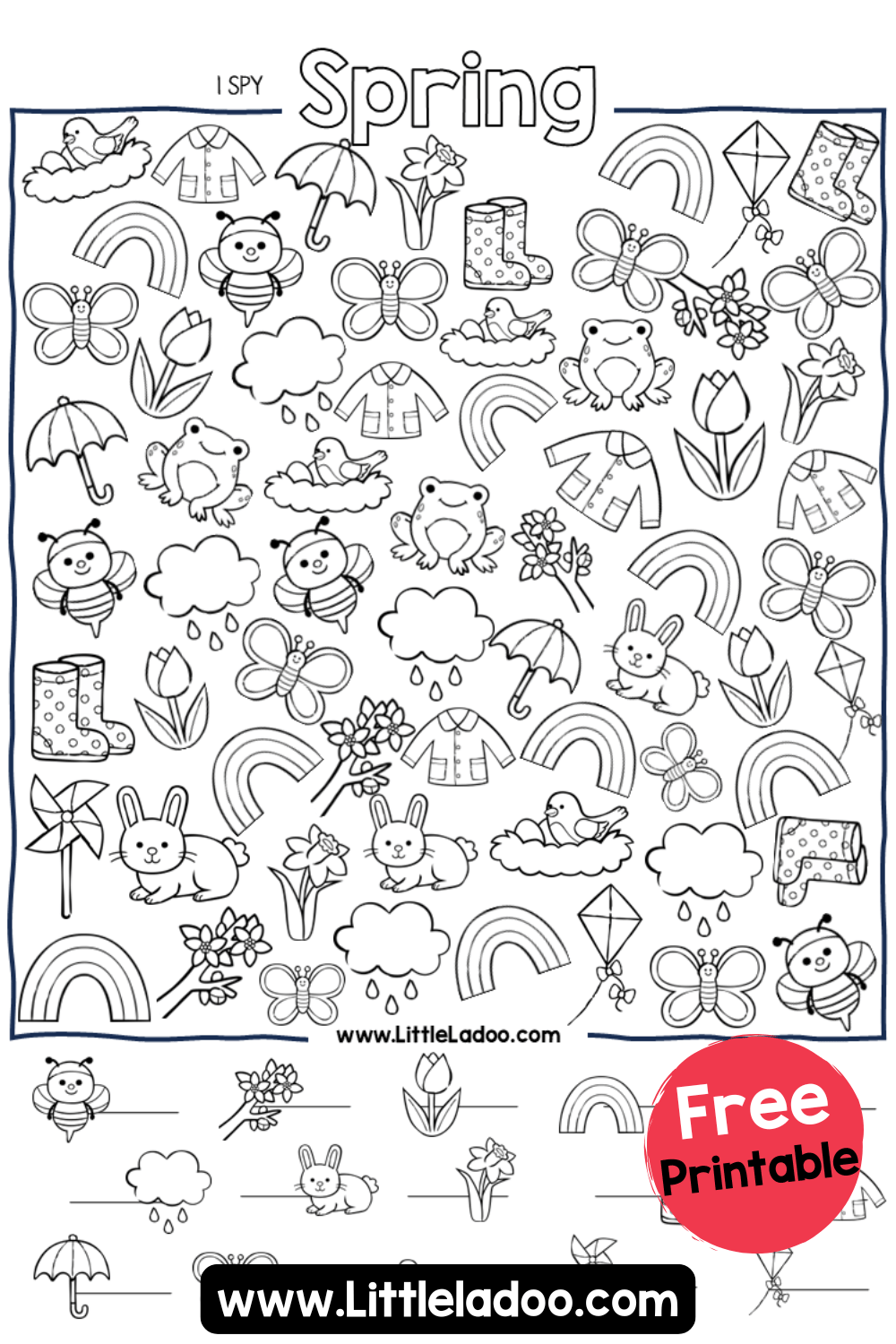 I Spy Spring Free Printable I Spy Spring Free Printable
