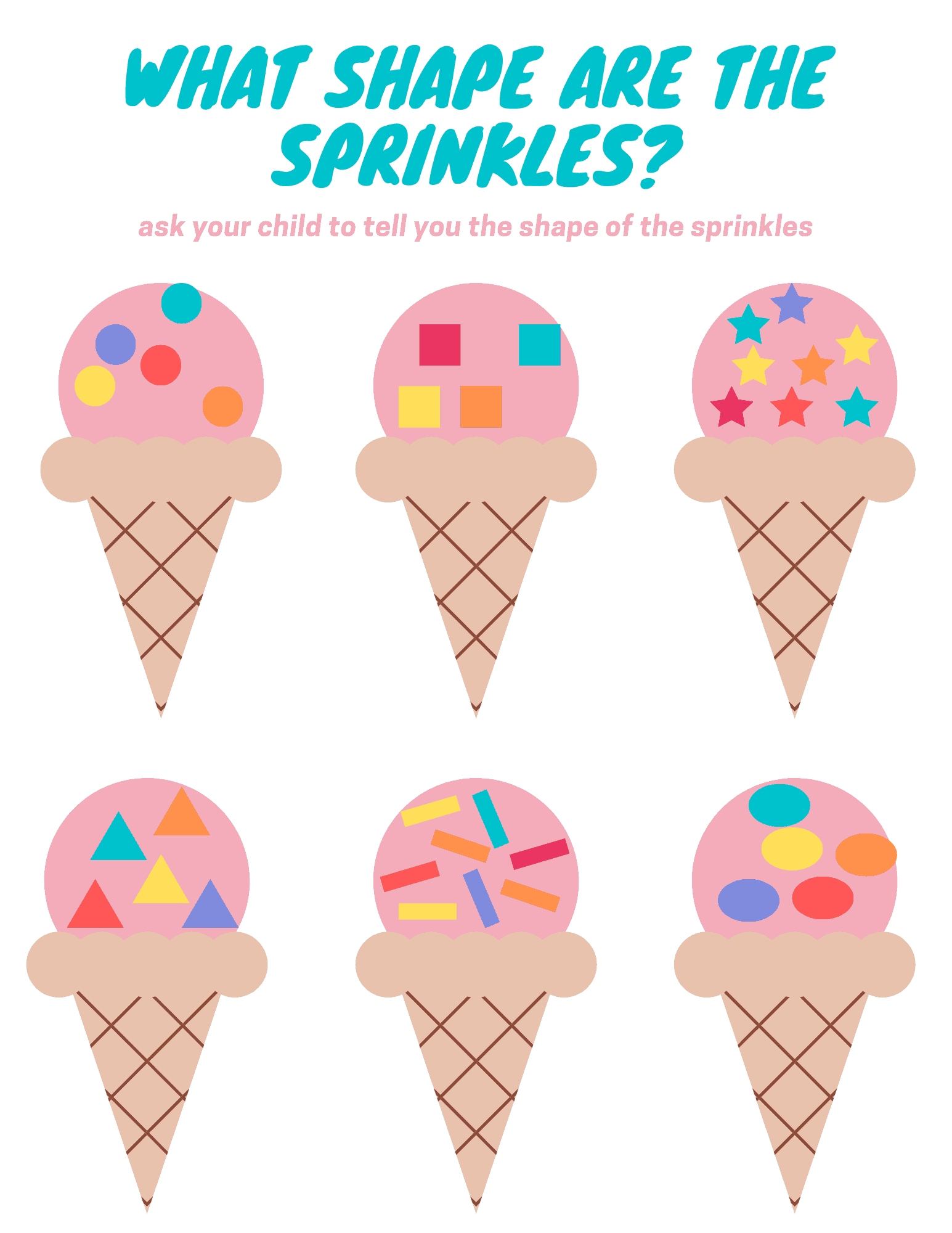 free printable ice cream worksheets