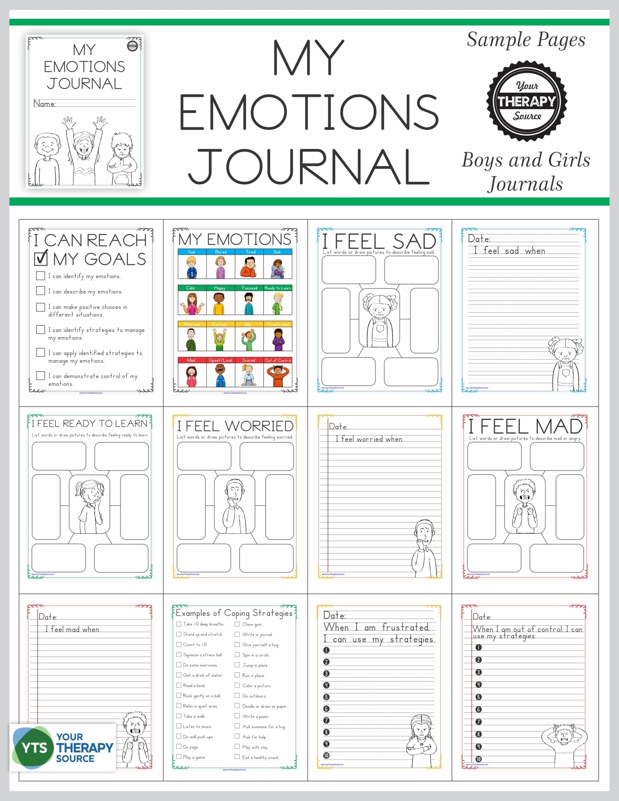 Identifying Feelings Worksheet Free Printable Your Therapy Source