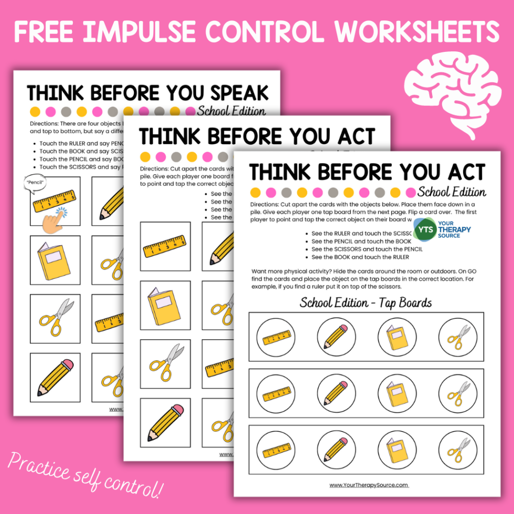 Free Printable Impulse Control Worksheets Printable
