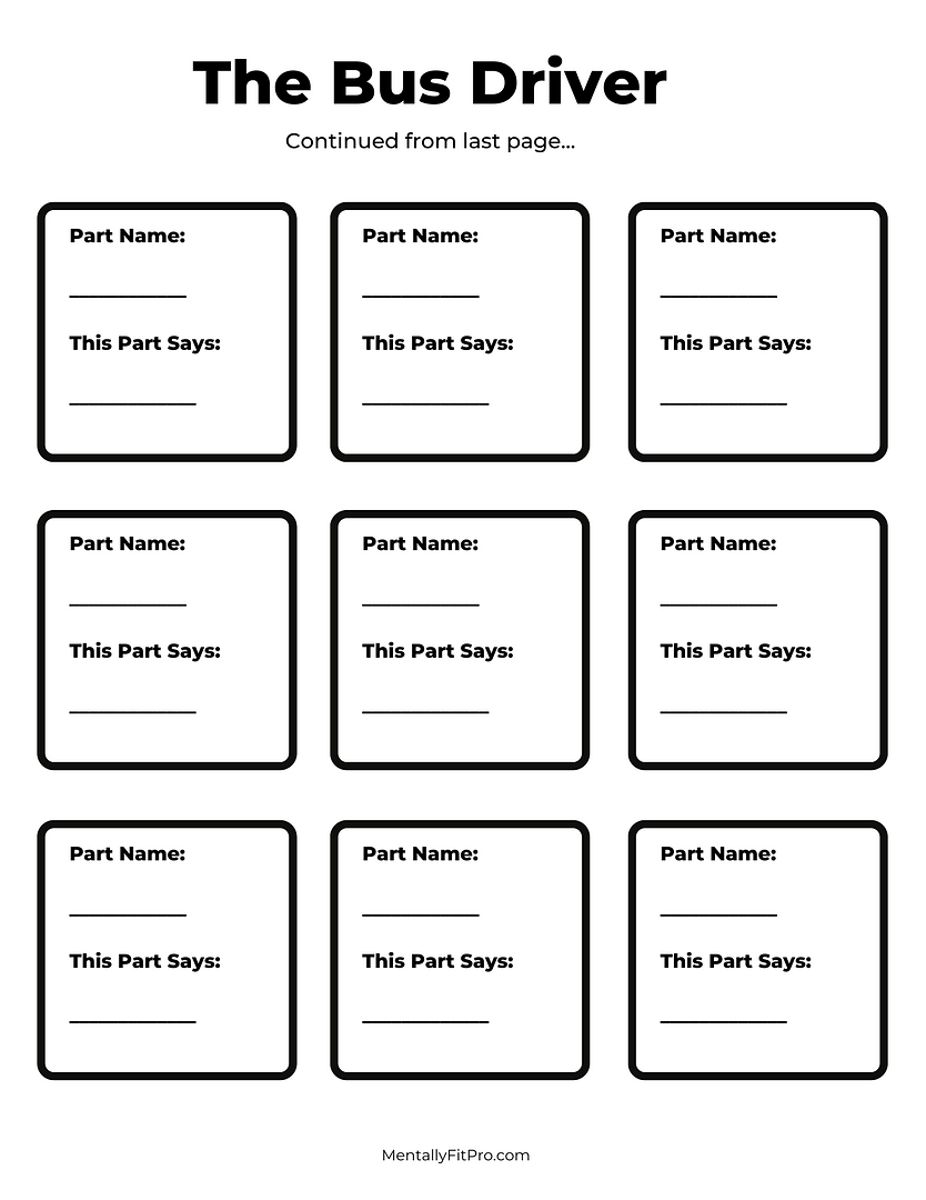 free printable internal family systems worksheets pdf