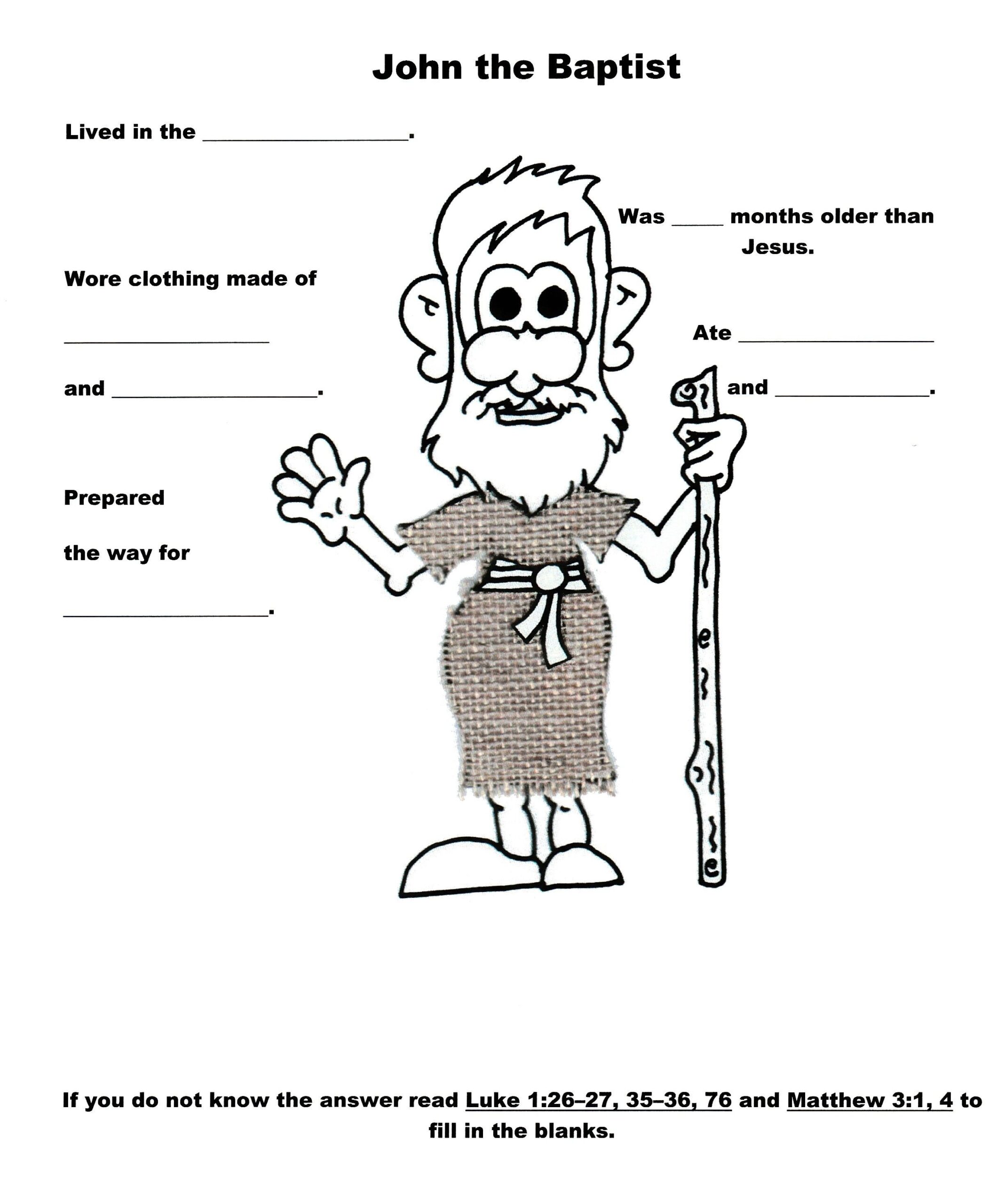 John The Baptist Bible Coloring Pages What s In The Bible John The Baptist Bible Coloring Pages What s In The Bible