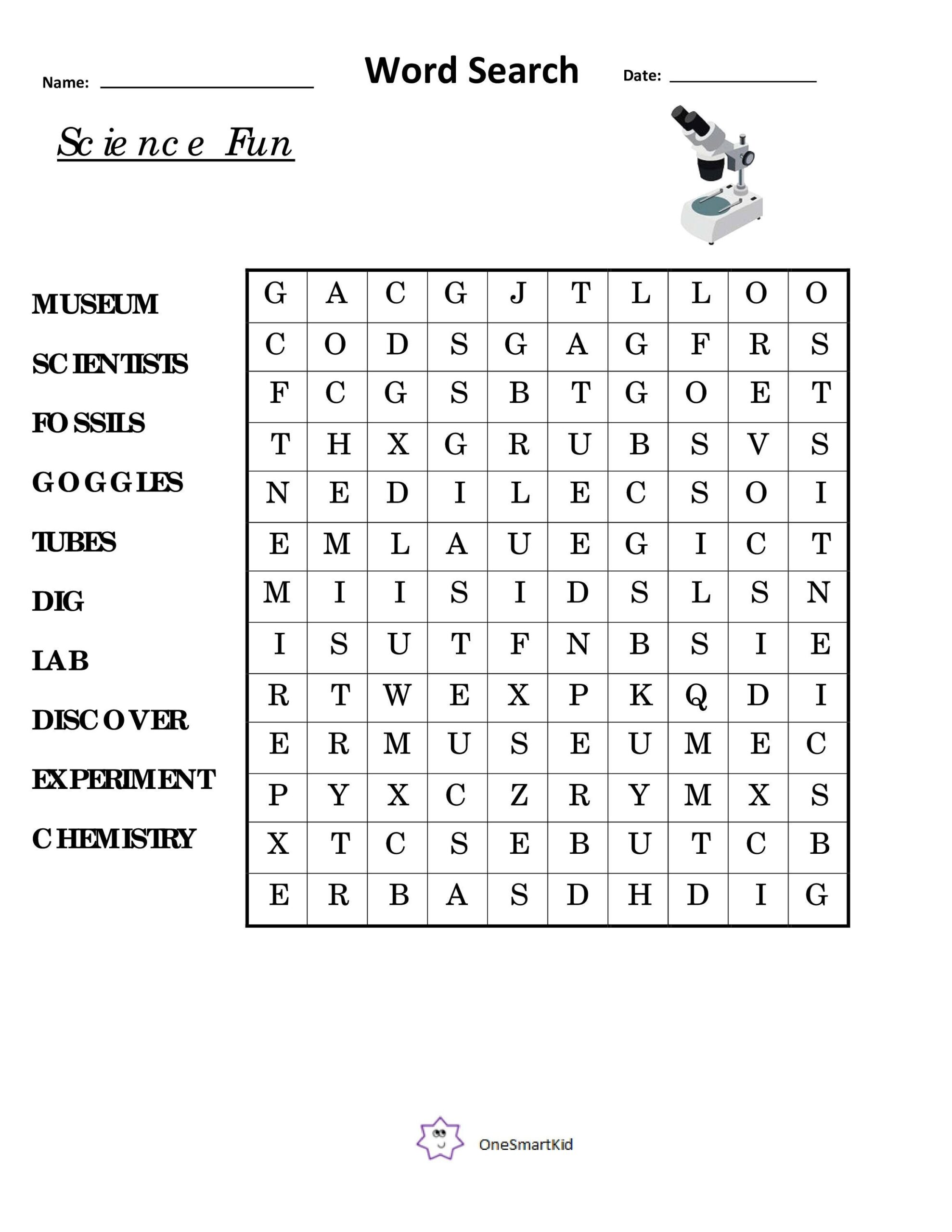 chemistry word puzzle