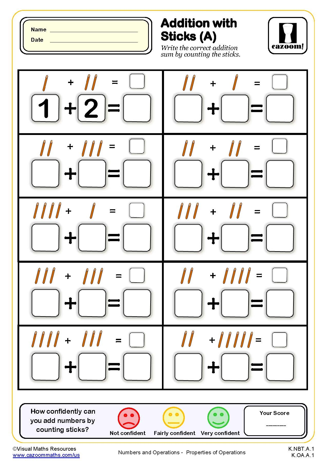 Kindergarten Math Worksheets – Printable Pdf