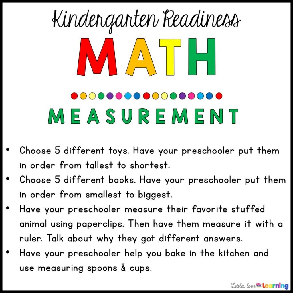 Kindergarten Readiness Math Tips For Parents
