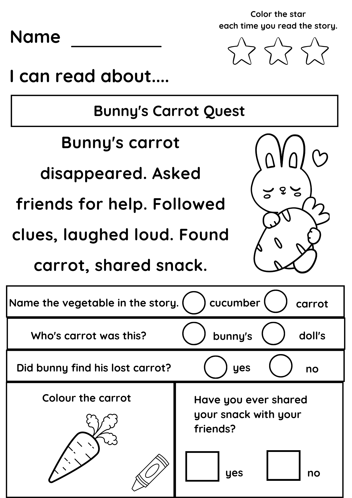 Kindergarten Reading Worksheets And Printables Kindergarten Reading Worksheets And Printables