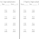 Kumon like Math Worksheets Exercise Pages In PDF 2 digit By 1 digit Multiplication Etsy