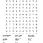 Labor Day Word Search WordMint