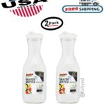 Large Water Carafes Bottles With Flip Top Lid 57Oz 1 7L Each BPA Free 2 Pack EBay