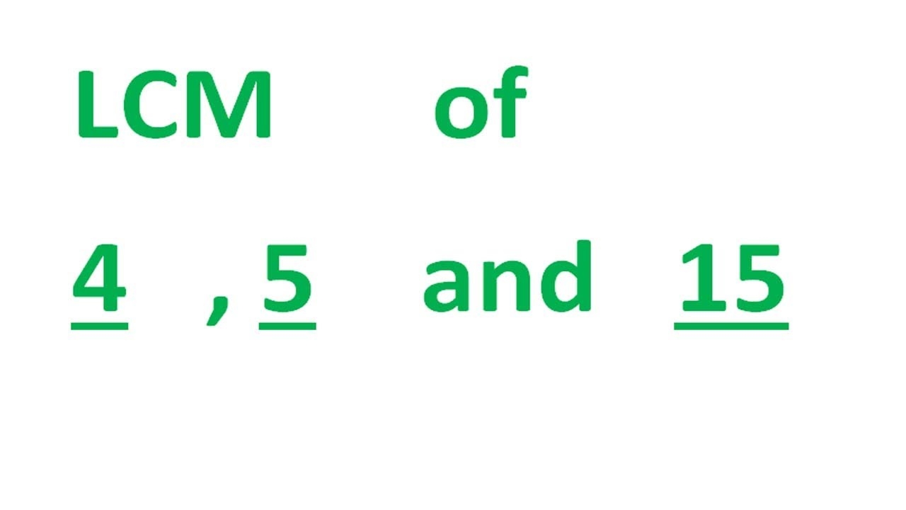 lcm of 5 and 4