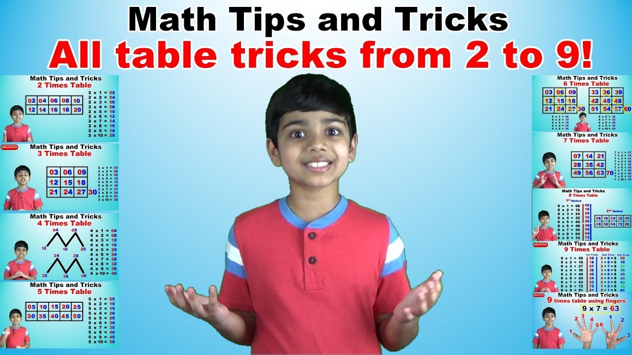 Learn 2 To 9 Times Multiplication Tricks Easy And Fast Way To Learn Math Tips And Tricks YouTube