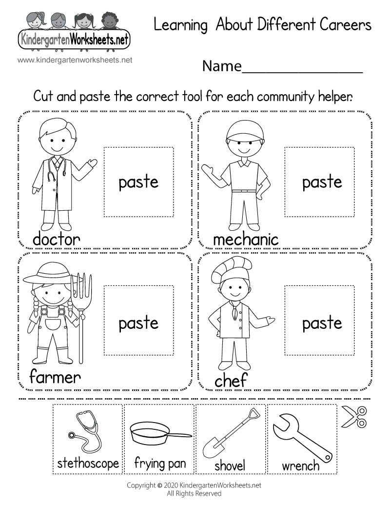Learning About Careers Worksheet Free Printable Digital PDF