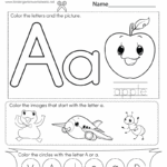 Letter A Coloring Worksheet Free Printable Digital PDF