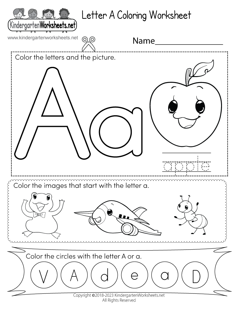 Letter A Coloring Worksheet Free Printable Digital PDF Letter A Coloring Worksheet Free Printable Digital PDF