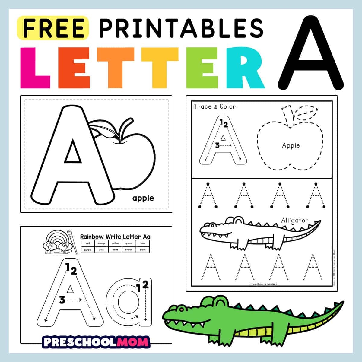 Free Printable Preschool Letter A Worksheets