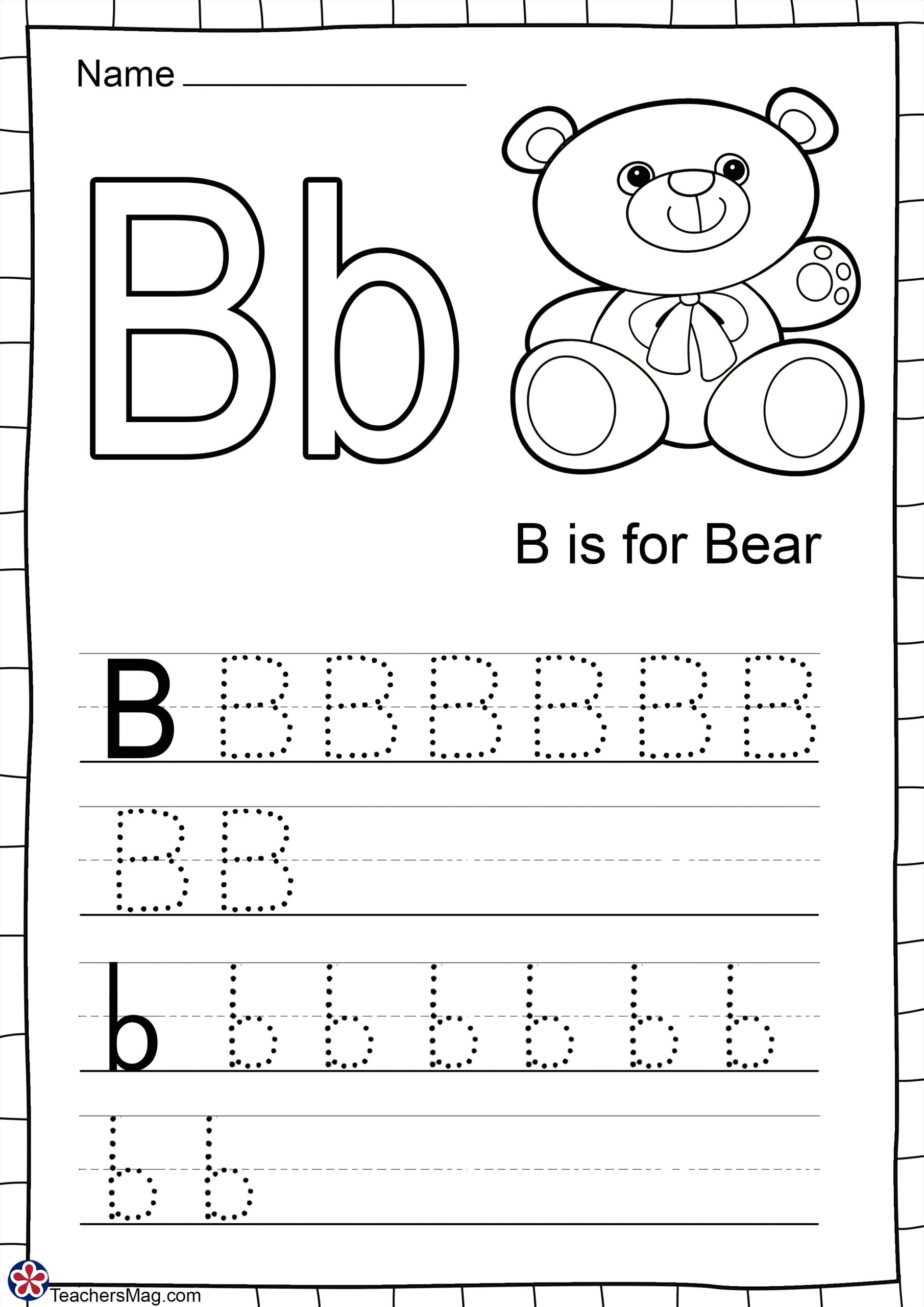 Letter B Practice Sheets