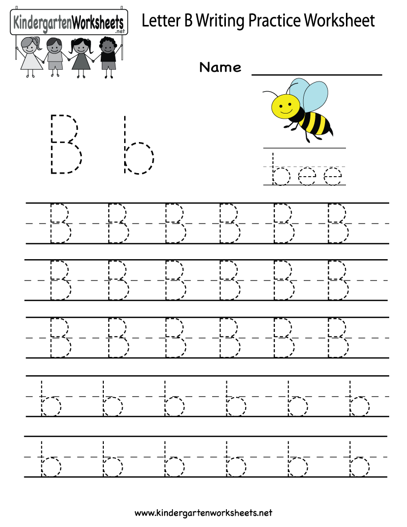 Letter B Writing Practice Worksheet Letter B Writing Practice Worksheet