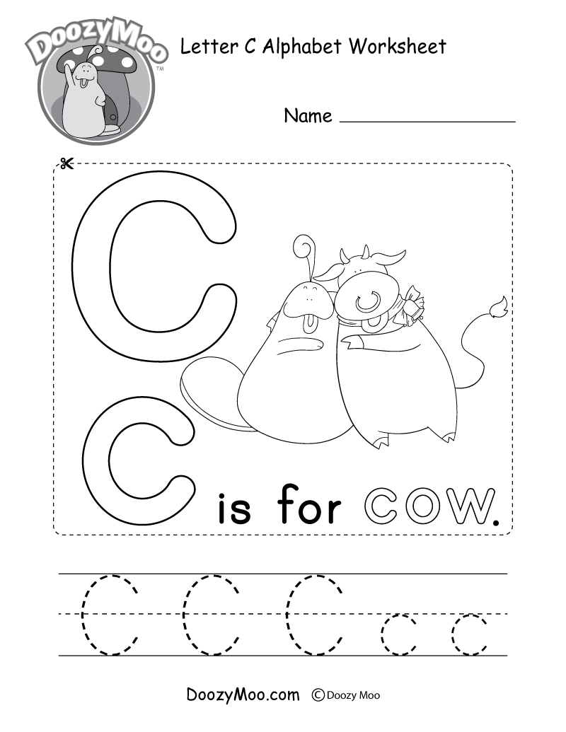 Letter C Alphabet Activity Worksheet Doozy Moo