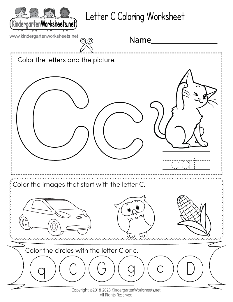 Letter C Printable Worksheets