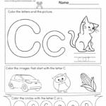 Letter C Coloring Worksheet Free Printable Digital PDF