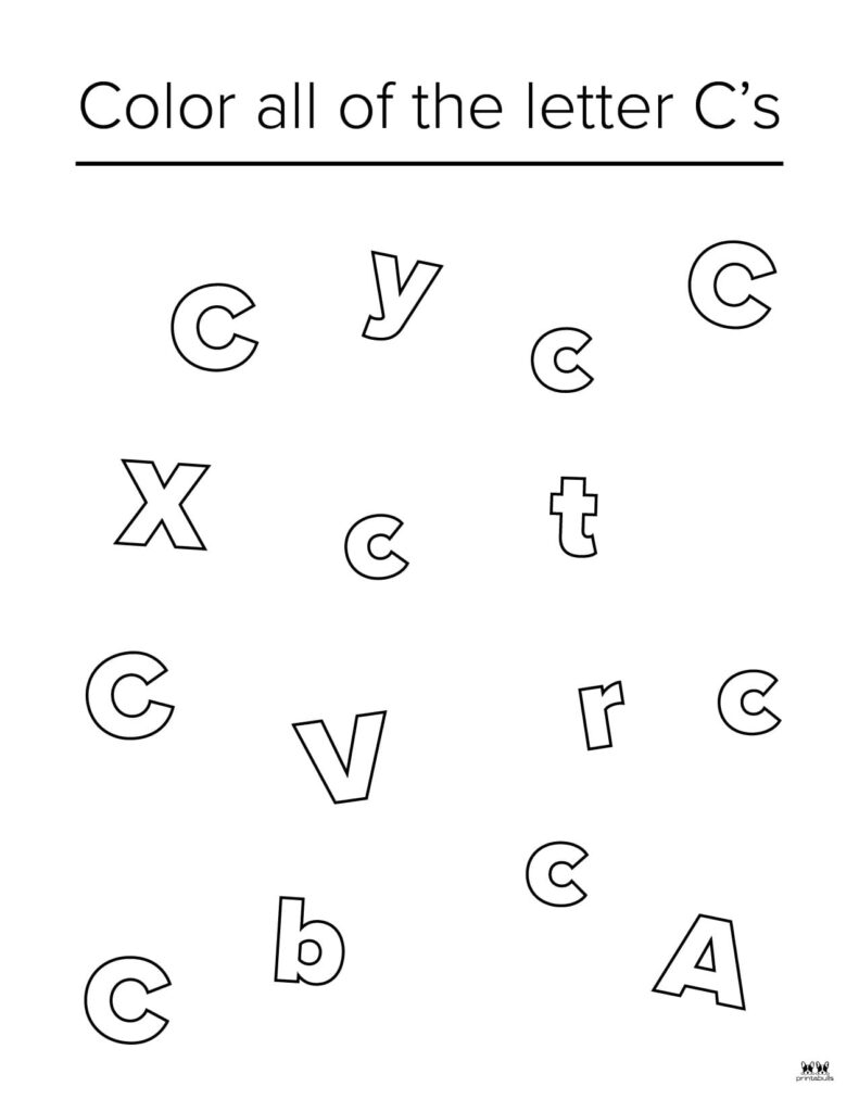 letter c worksheets free printables