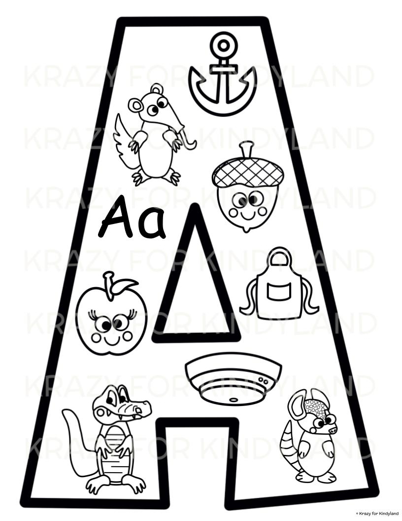 Letter Coloring Pages For Beginning Sounds Alphabet Preschool Kindergarten Letter Coloring Pages For Beginning Sounds Alphabet Preschool Kindergarten