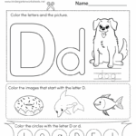 Letter D Coloring Worksheet Free Printable Digital PDF