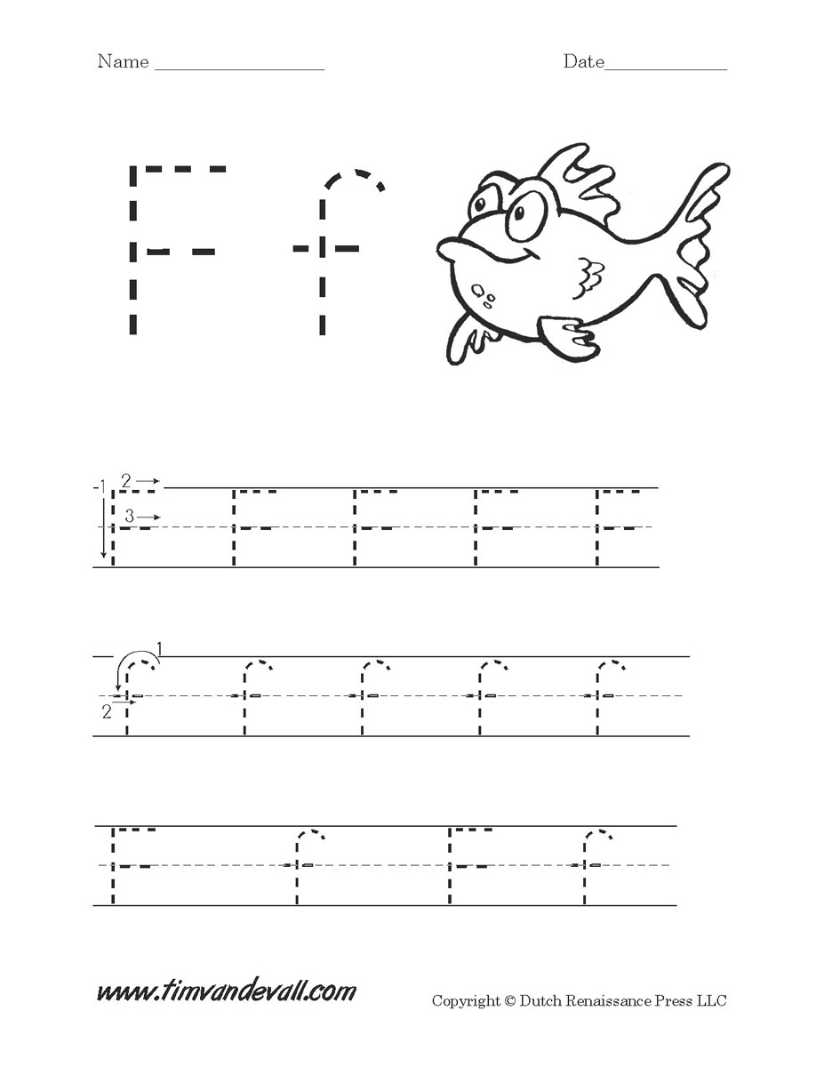 free printable letter f worksheets