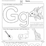 Letter G Coloring Worksheet Free Printable Digital PDF