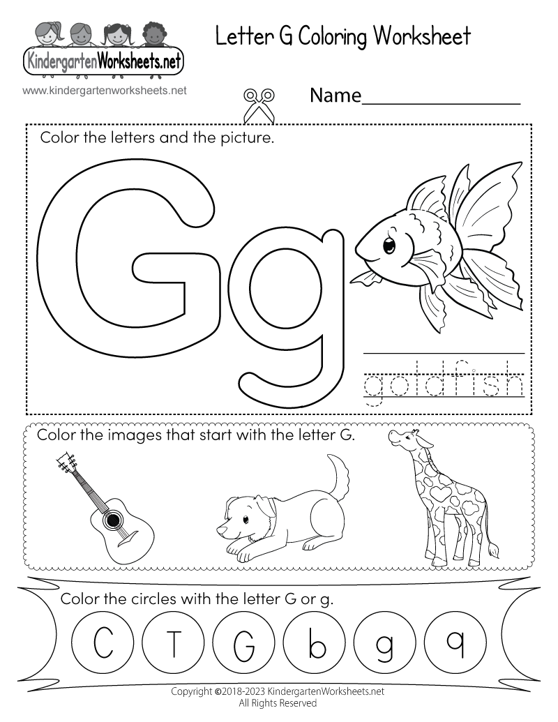 Letter G Worksheet Free Printable