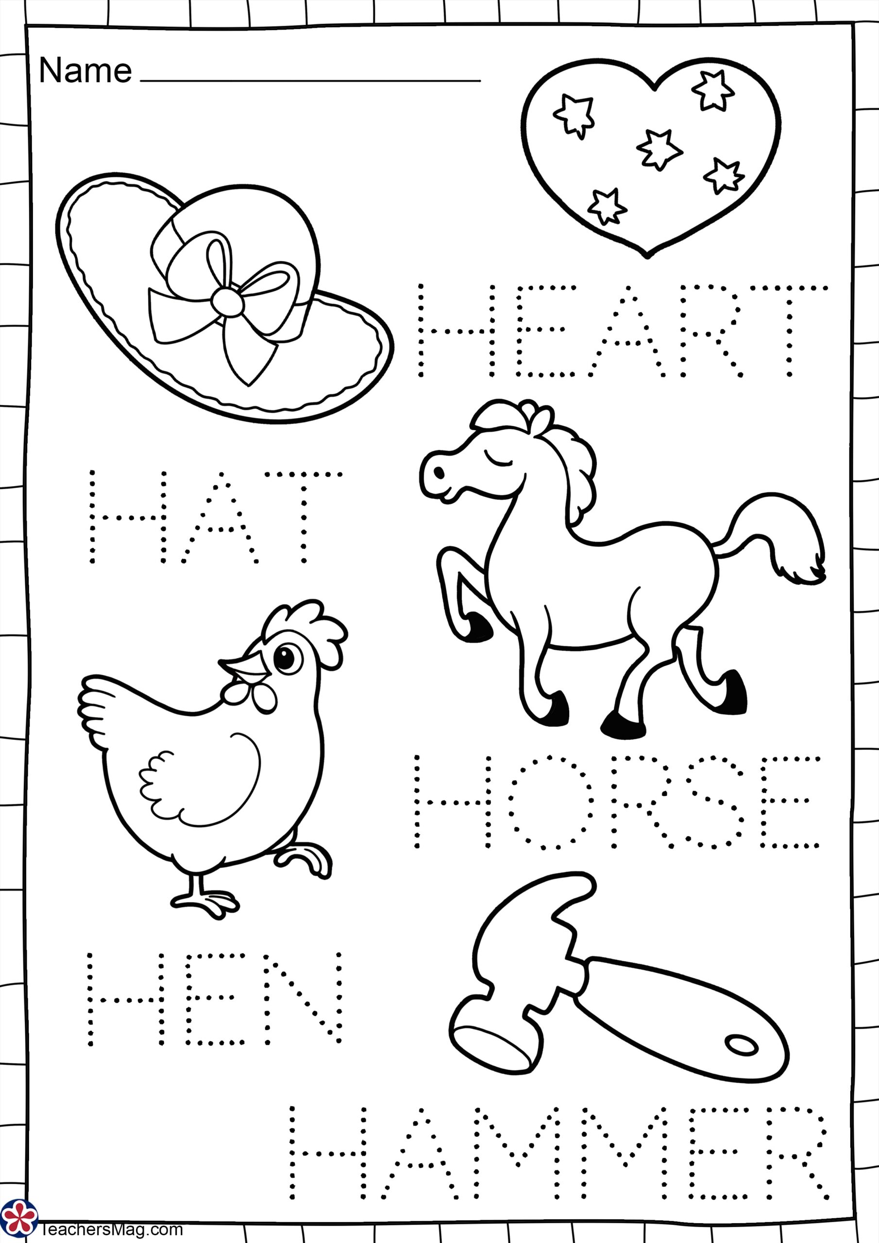 Letter H Free Worksheets TeachersMag